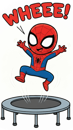 Spider-Man on Trampoline